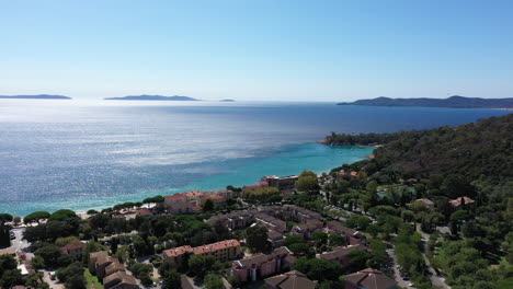City-of-Cavalière-aerial-view-sunny-day-mediterranean-beach-seaside-resort